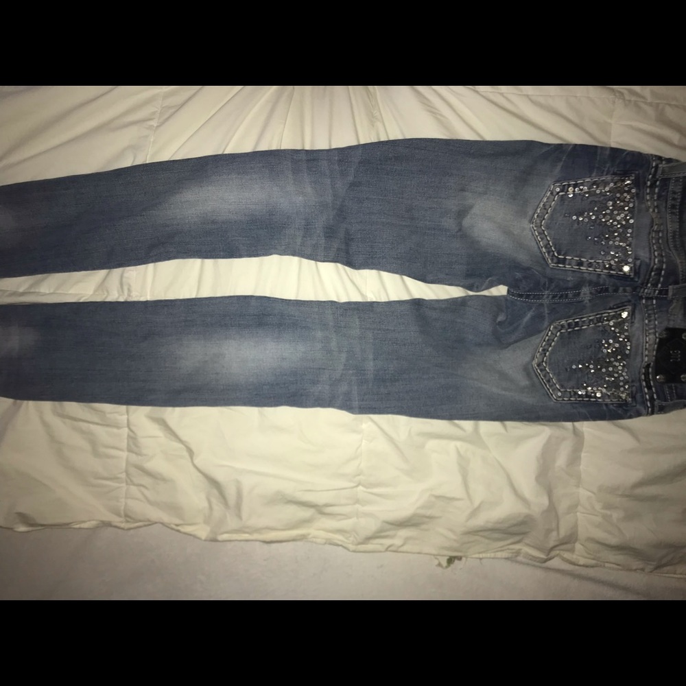 Miss Me skinny blue jeans